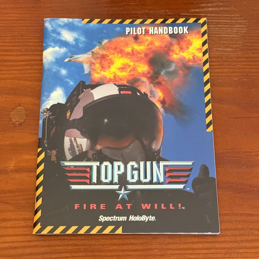 Top Gun Fire At Will Pilot Handbook By Spectrum HoloByte ~ Game Not Included